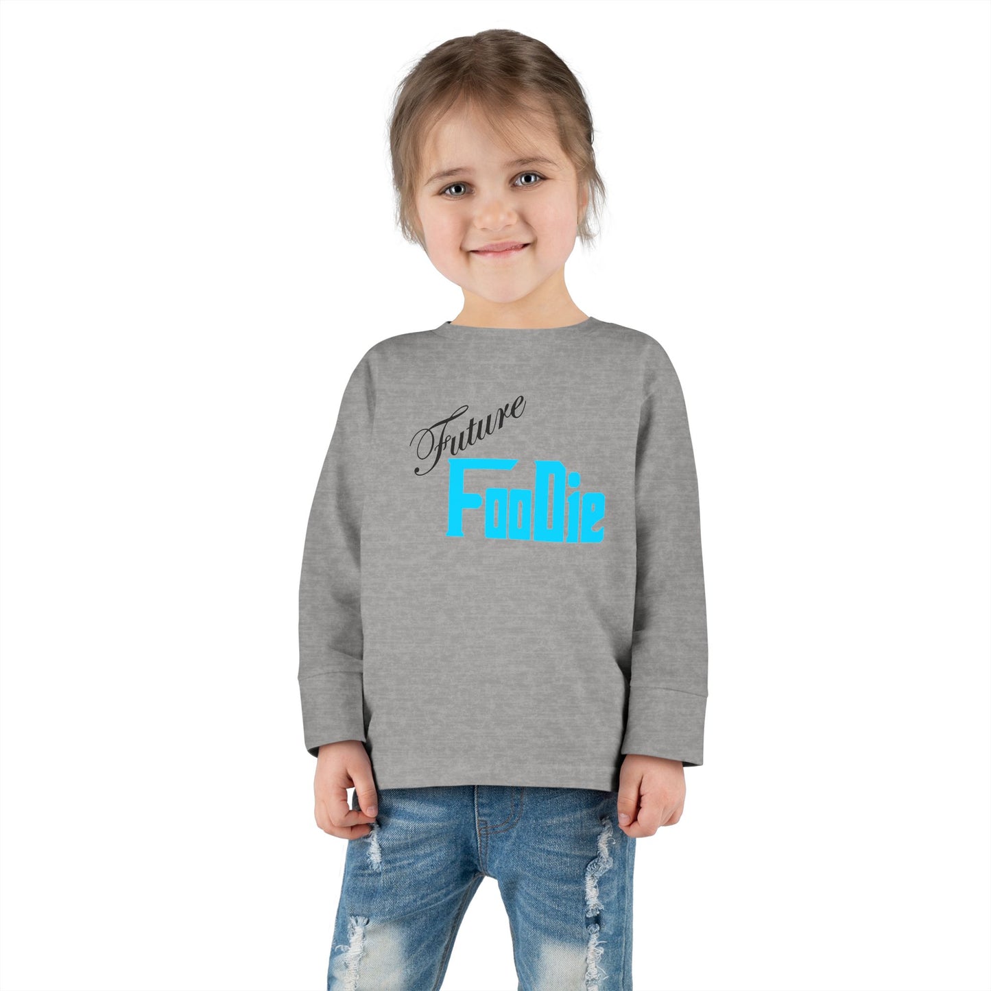 L.O.E.F Future Foodie Toddler Long Sleeve Tee (Neon Blue)