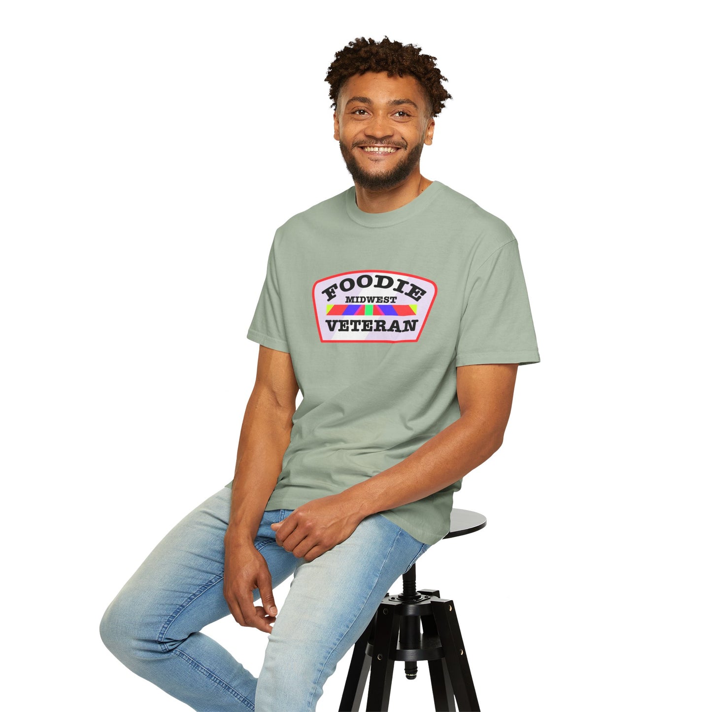 L.O.E.F Foodie Veteran MIDWEST Unisex Tee Shirt (Soft Pink)