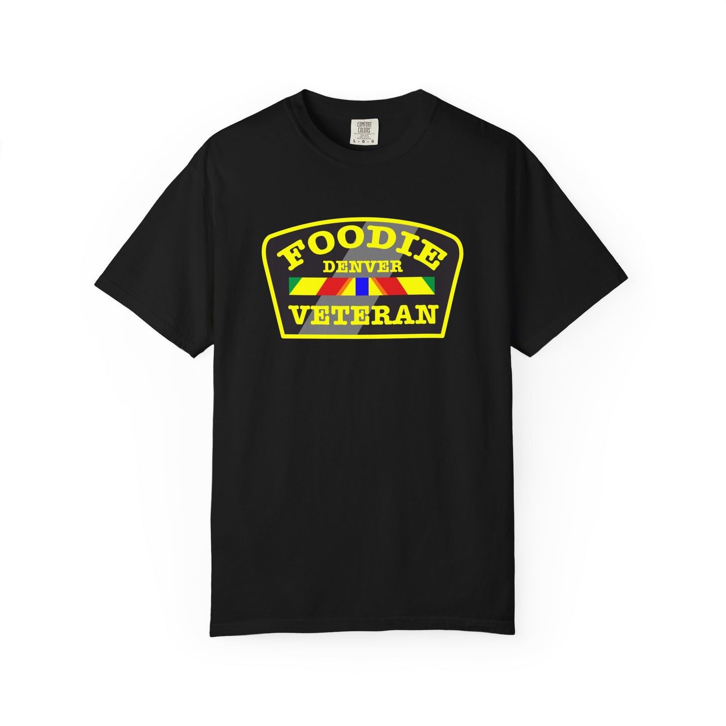 L.O.E.F Foodie Veteran DENVER Unisex Tee Shirt (Yellow)