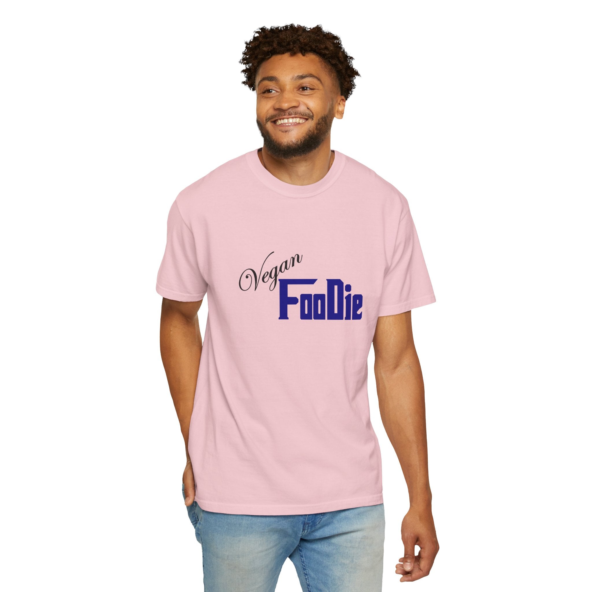 L.O.E.F Unisex Vegan Foodie Tee Shirt (Dark Blue)