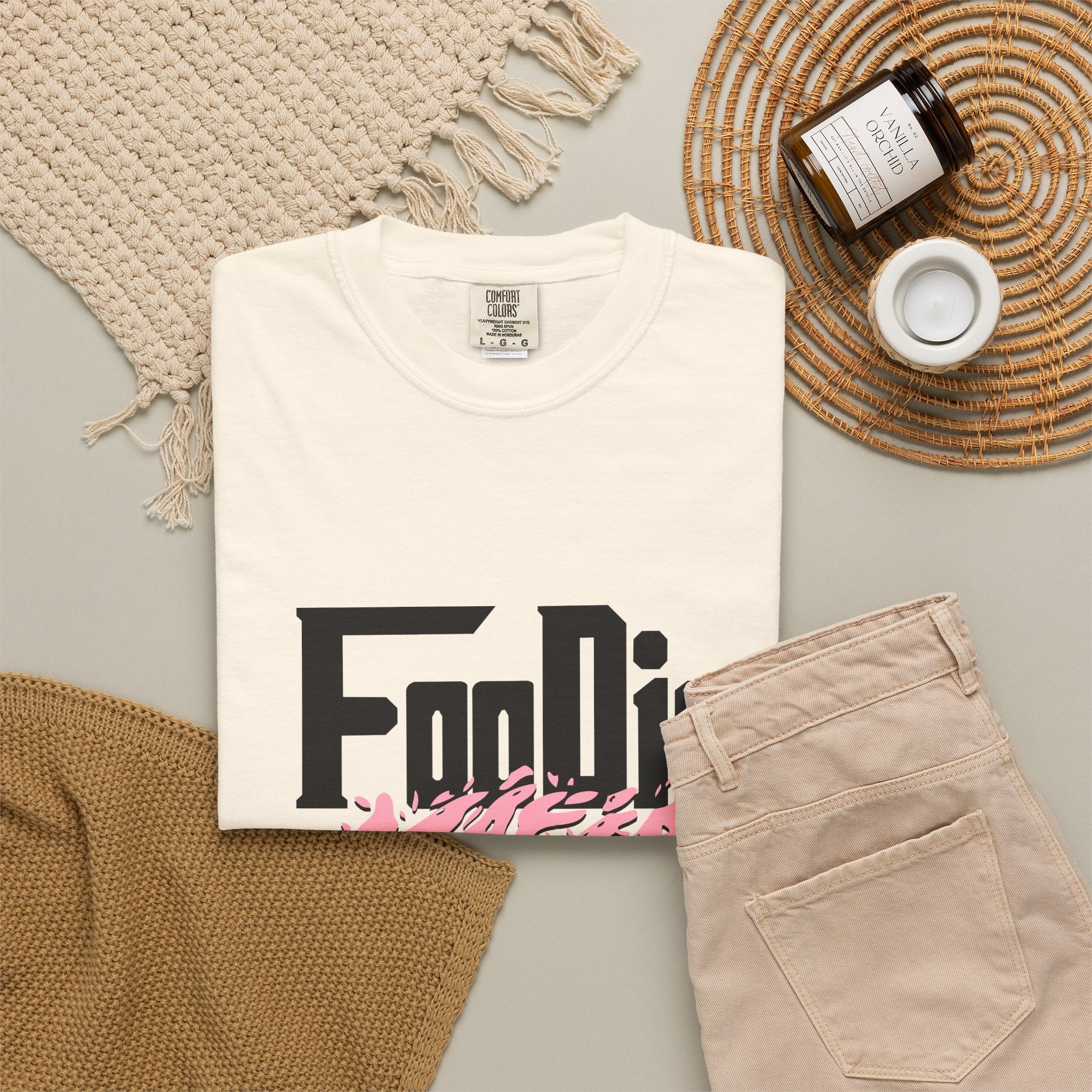 L.O.E.F Foodie Mafia Tee Shirt (Soft Pink)