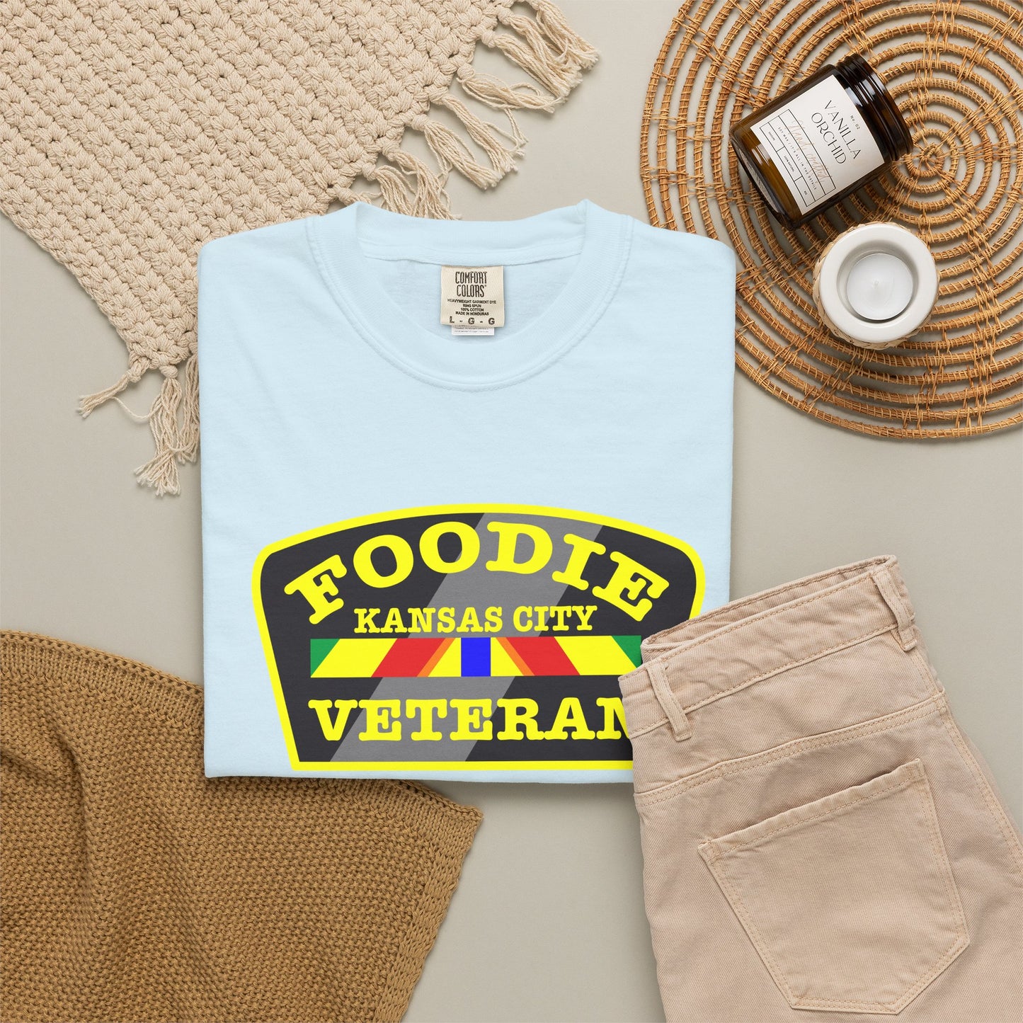 L.O.E.F Foodie Veteran Kansas City Unisex Tee Shirt