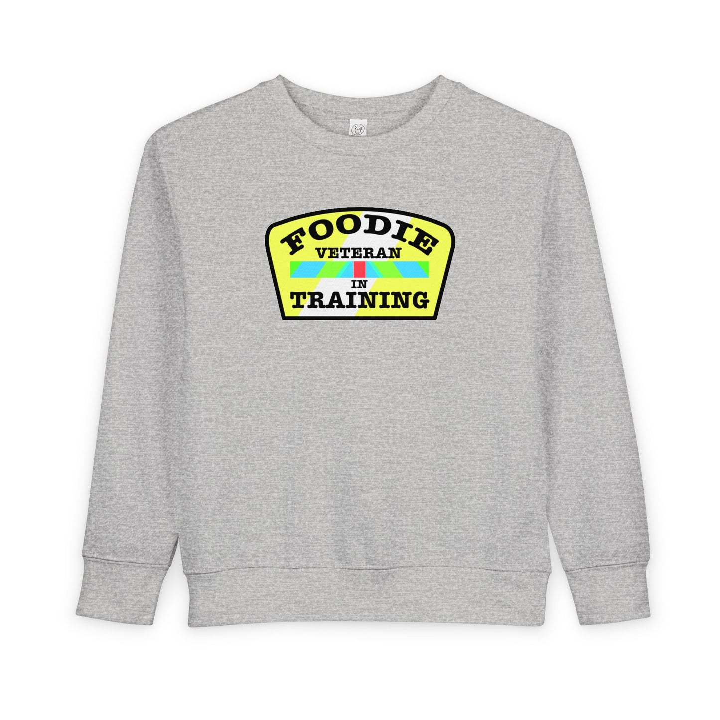 L.O.E.F Foodie Veteran In Training Toddler Sweatshirt (Black and Yellow)