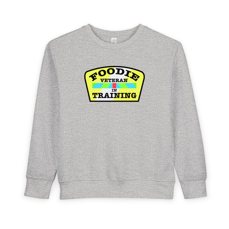 L.O.E.F Foodie Veteran In Training Toddler Sweatshirt (Black and Yellow)