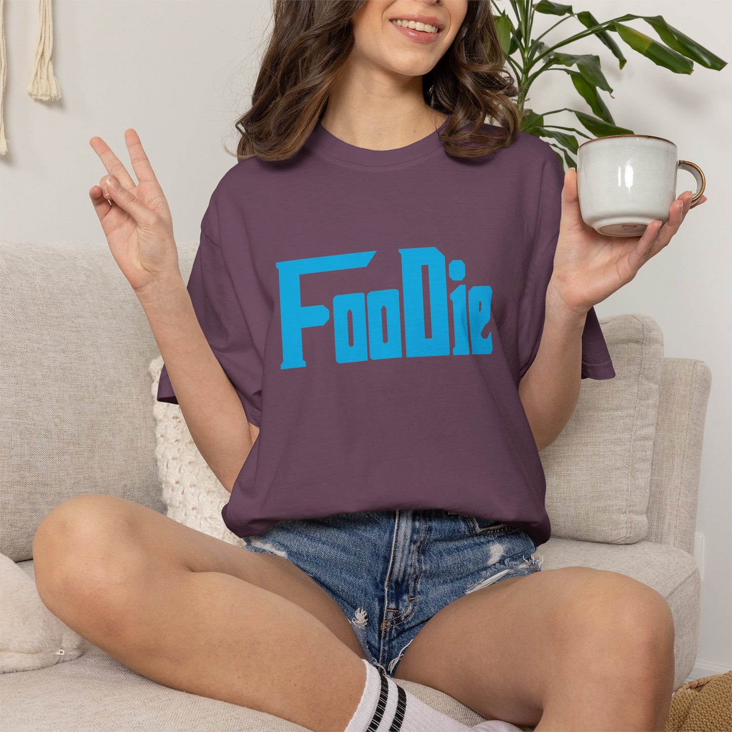 L.O.E.F Foodie Unisex Tee Shirt (Sky Blue)