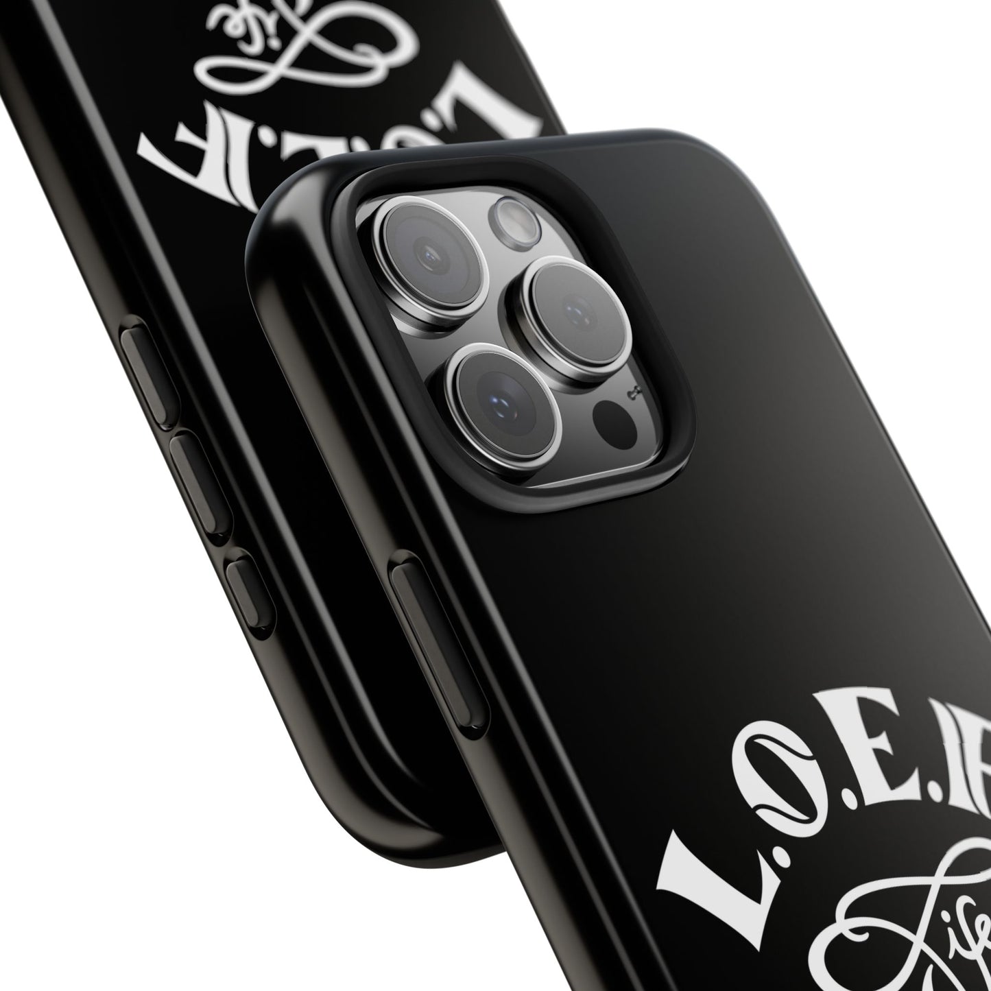 L.O.E.F Black Glossy Protective Phone Case