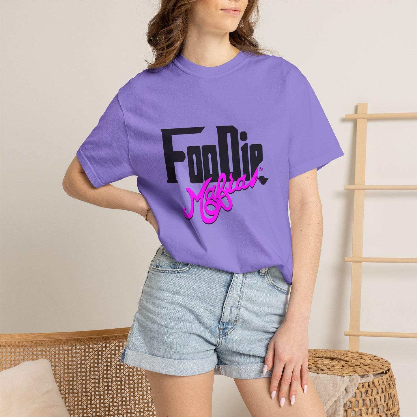L.O.E.F Foodie Mafia Unisex Tee Shirt (Bright Purple)