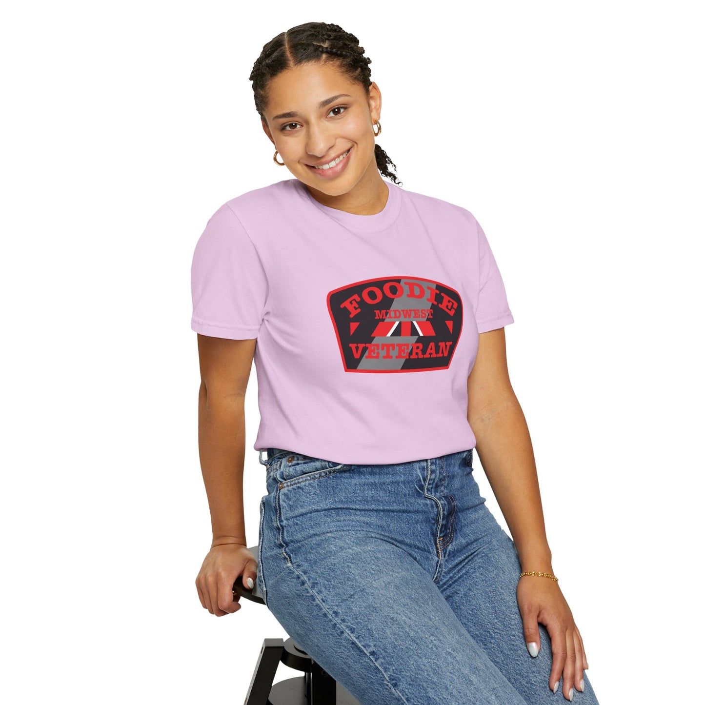 L.O.E.F Foodie Veteran MIDWEST Unisex Tee Shirt (Red)