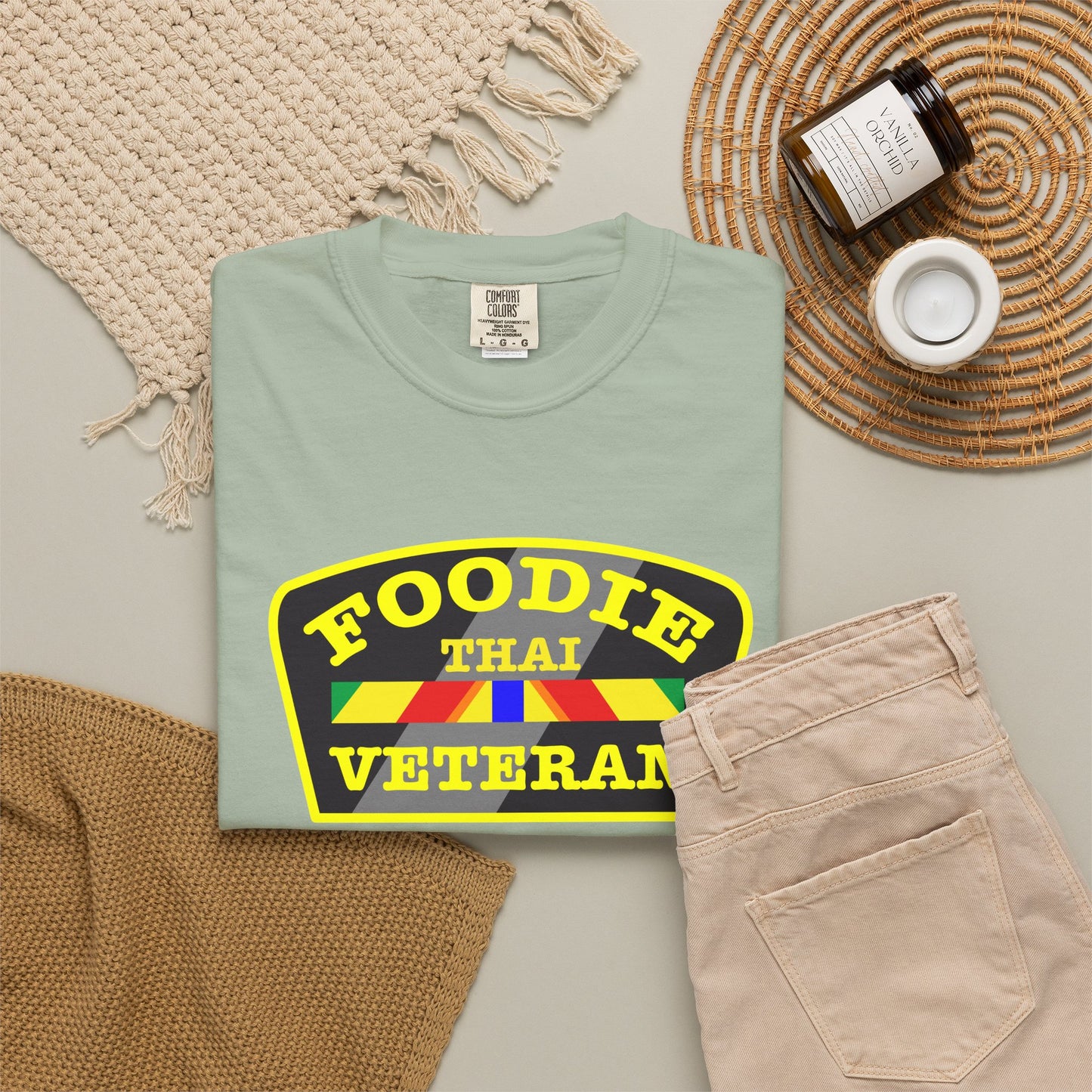 L.O.E.F Foodie Veteran THAI Unisex Tee Shirt (Yellow)