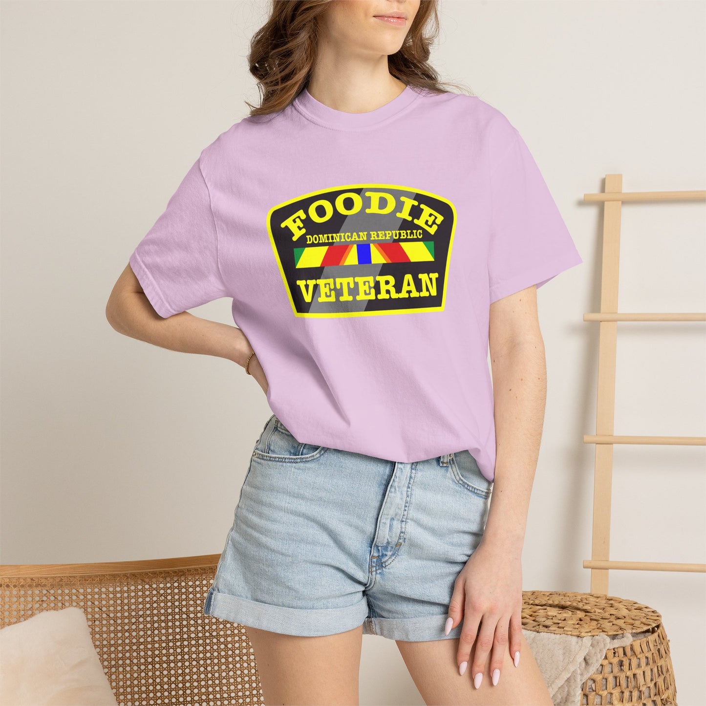 L.O.E.F Foodie Veteran DOMINICAN REPUBLIC Unisex Tee Shirt (Yellow)