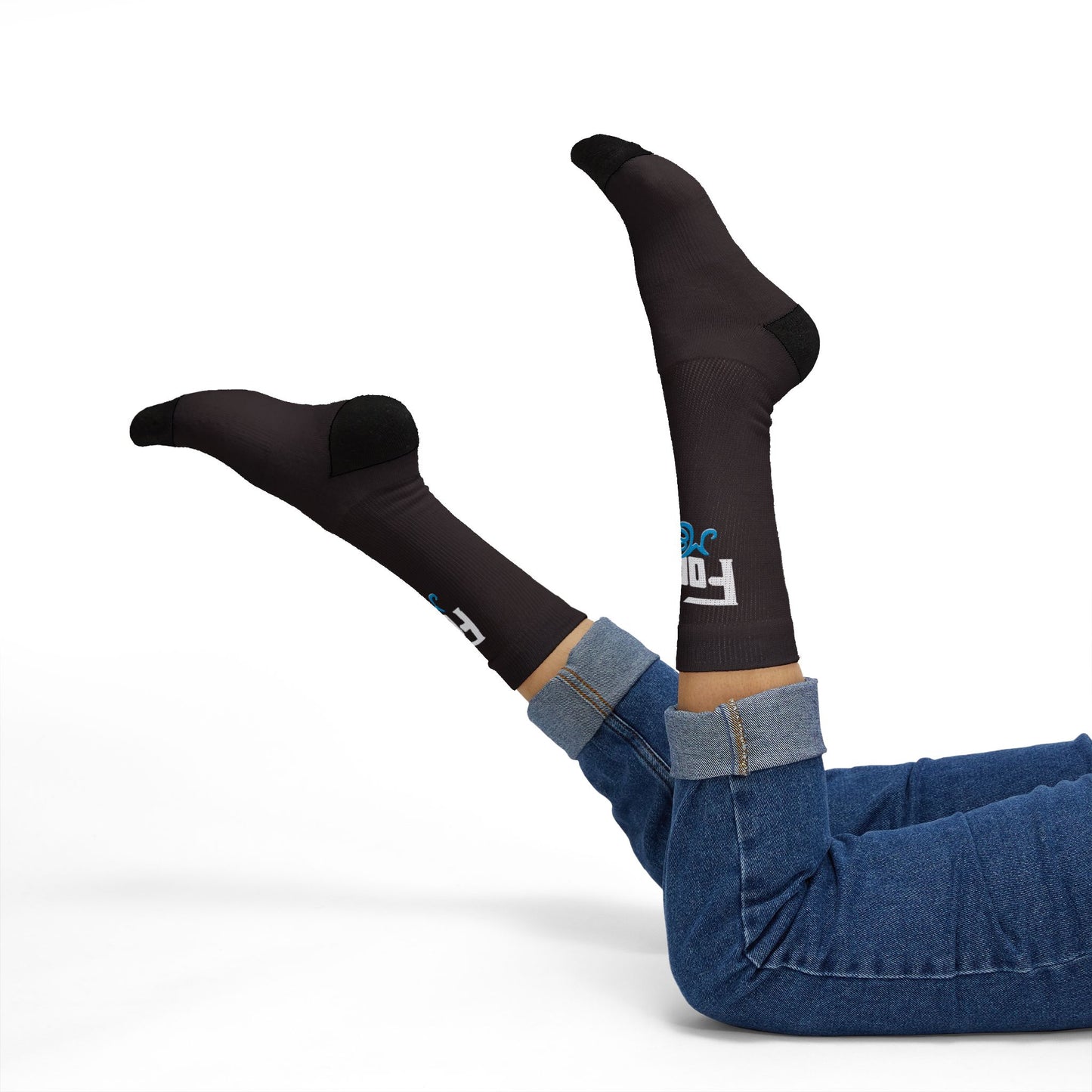 L.O.E.F White Foodie Mafia Socks (Apricot)