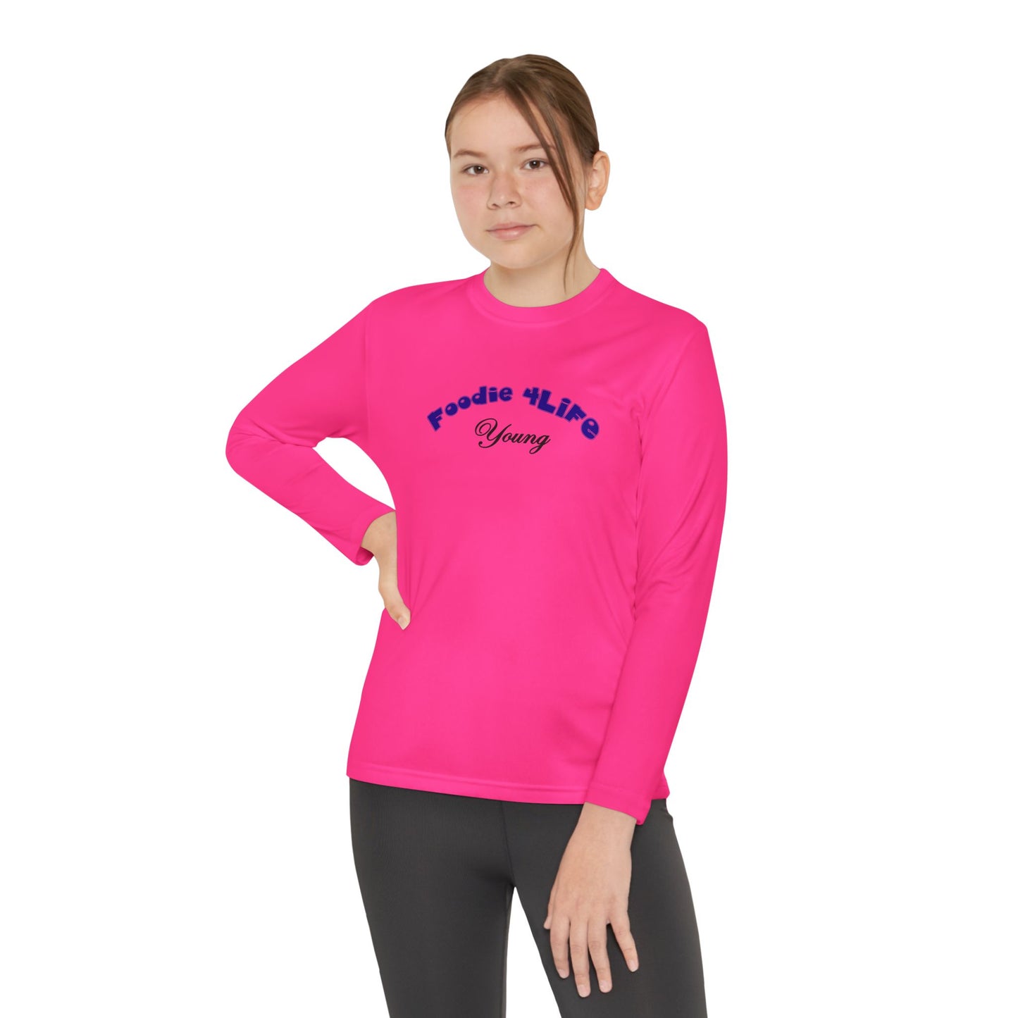 L.O.E.F Foodie 4Life Young Long Sleeve Tee  (Dark Blue)