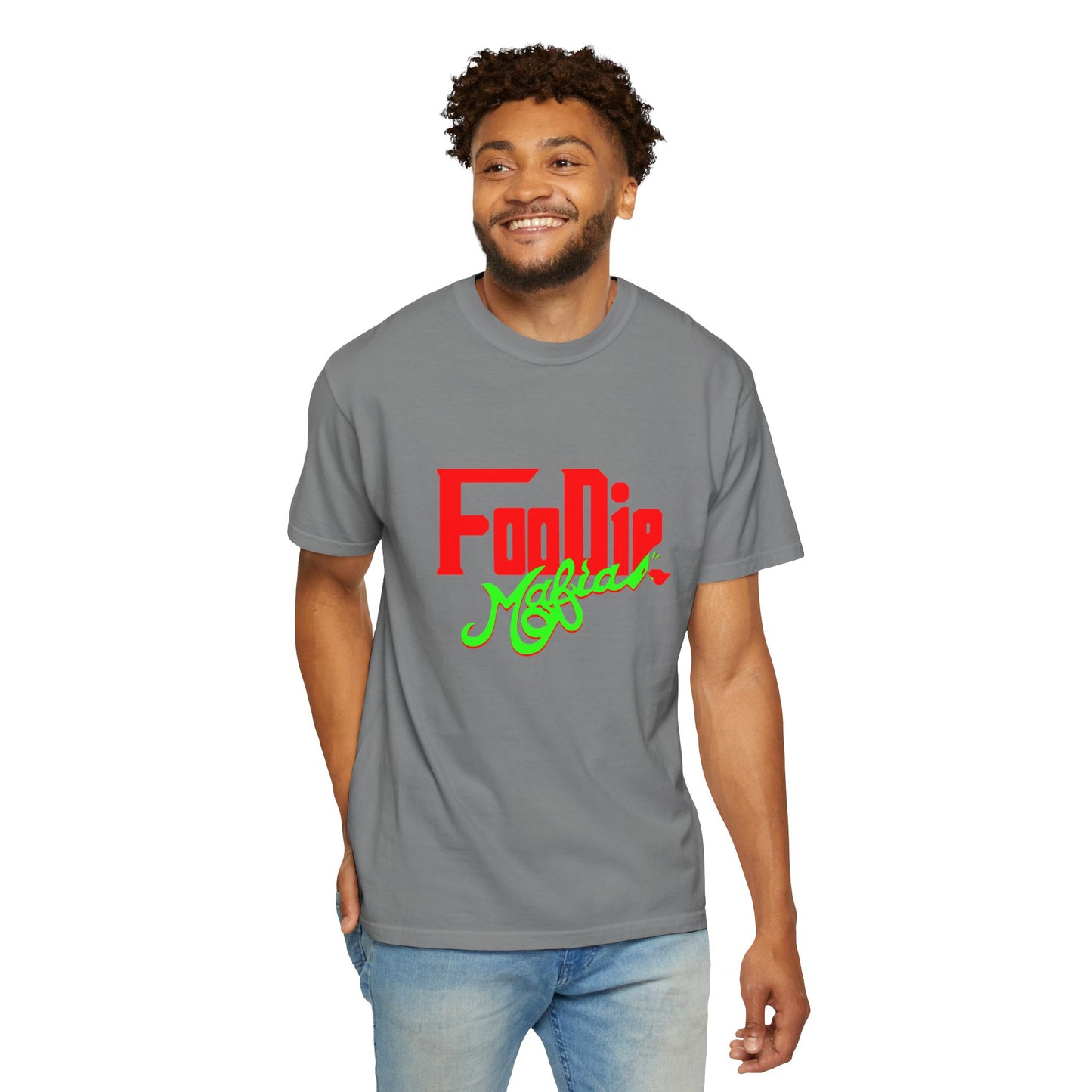 L.O.E.F Red Foodie Mafia Unisex Tee Shirt (Neon Green)