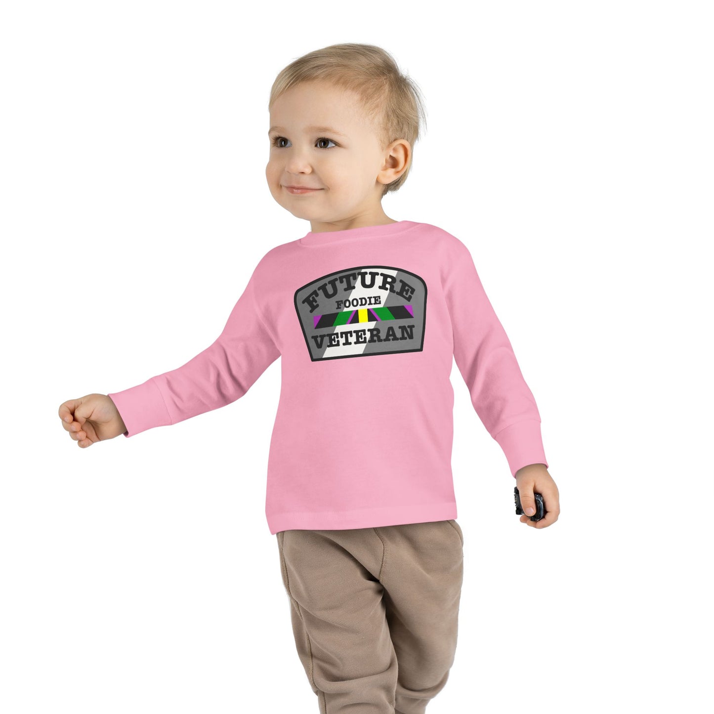 L.O.E.F Future Foodie Veteran Toddler Long Sleeve Tee (Gray)