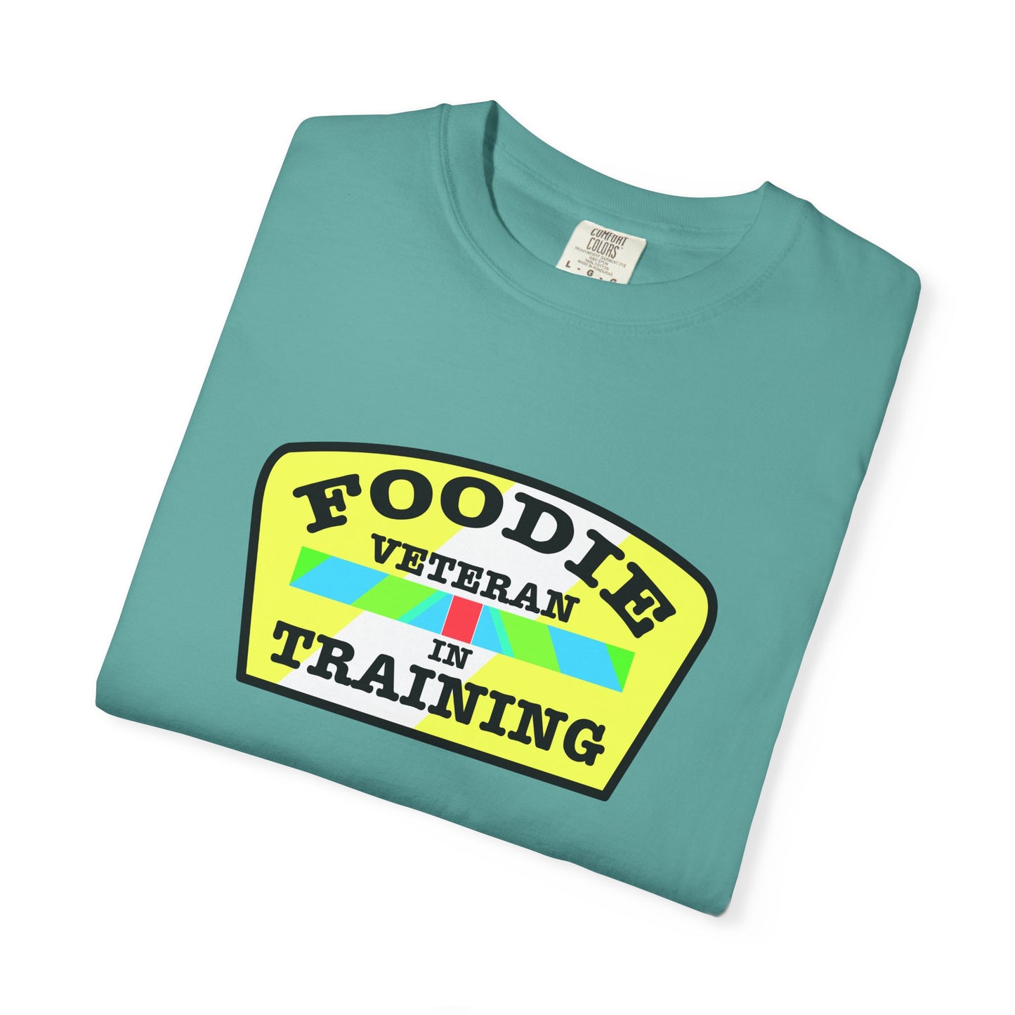 L.O.E.F Foodie Veteran IN TRAINING Unisex Tee Shirt (Yellow and Black)