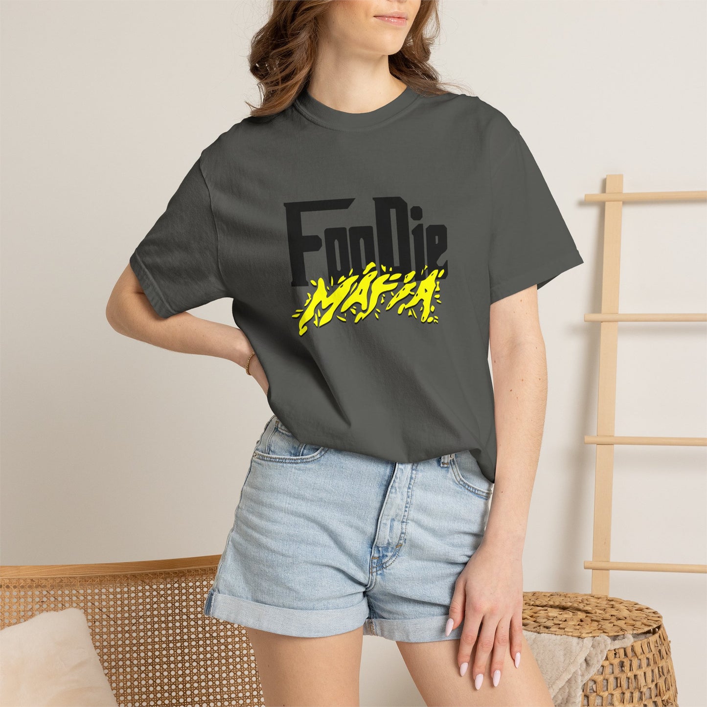 L.O.E.F Foodie Mafia Unisex Tee Shirt (Bright Yellow)