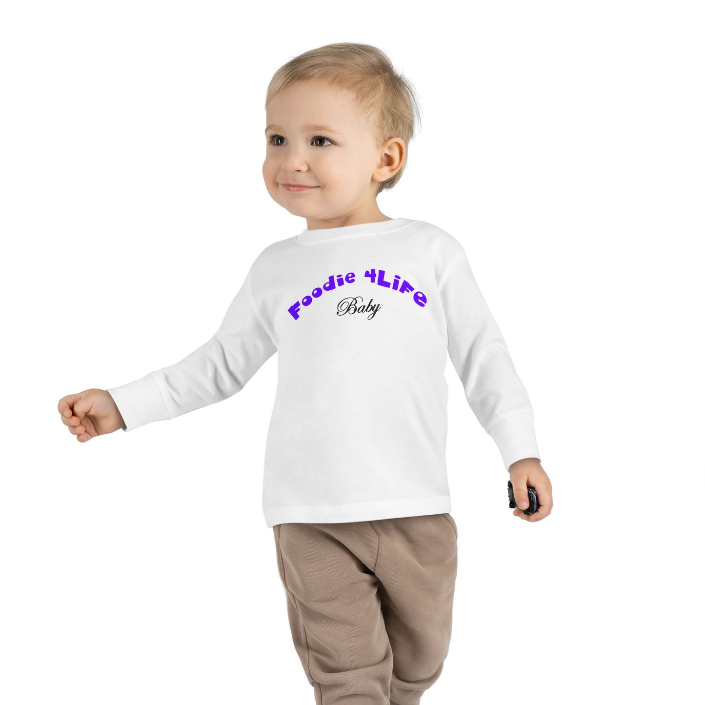 L.O.E.F Foodie 4Life Baby Long Sleeve Tee  (Violet)