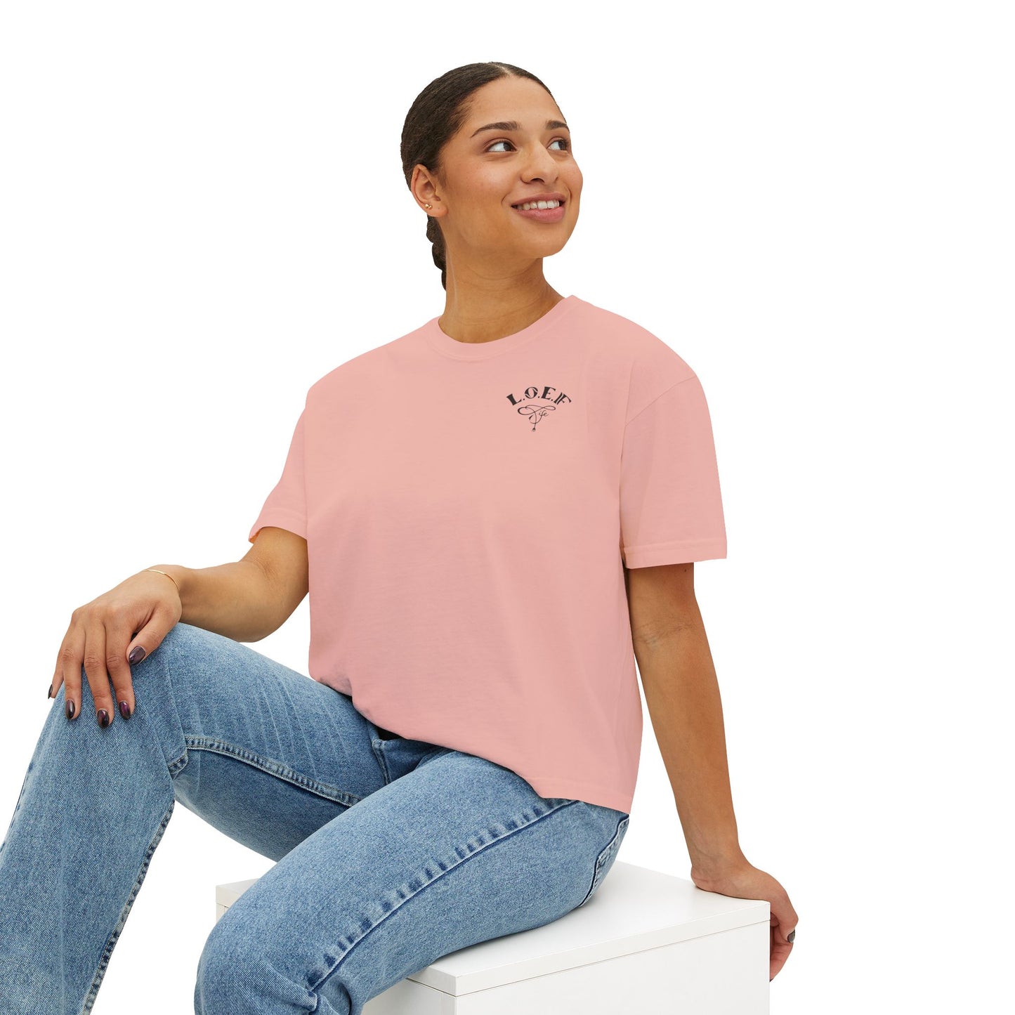 L.O.E.F Foodie 4Life Certified Boxy Tee (Sky Blue)
