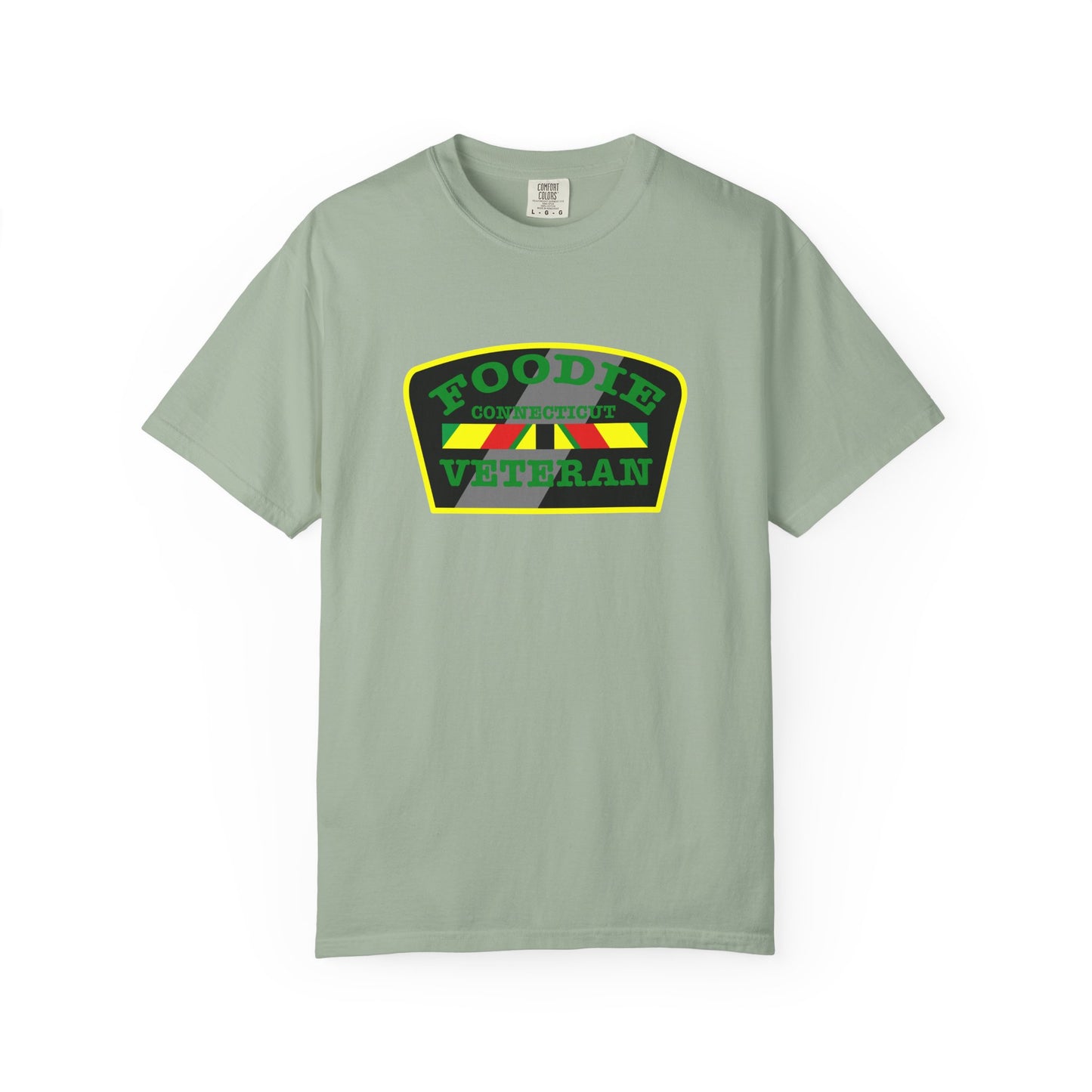 L.O.E.F Foodie Veteran CONNECTICUT Unisex Tee Shirt (Green)