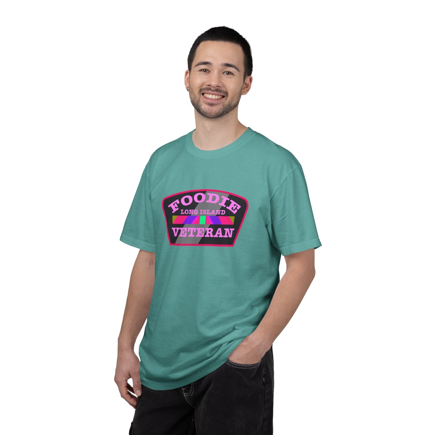 L.O.E.F Foodie Veteran Long Island Unisex Tee Shirt (Pink)
