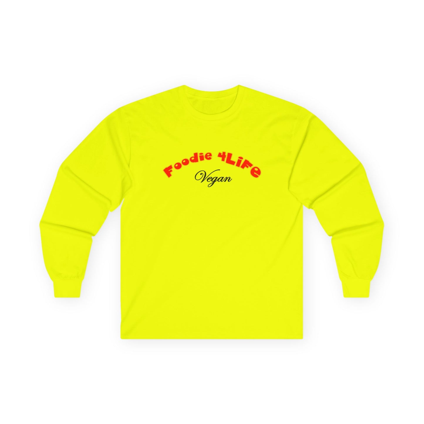 L.O.E.F Foodie 4Life Vegan Long Sleeve Tee (Fiery Red)