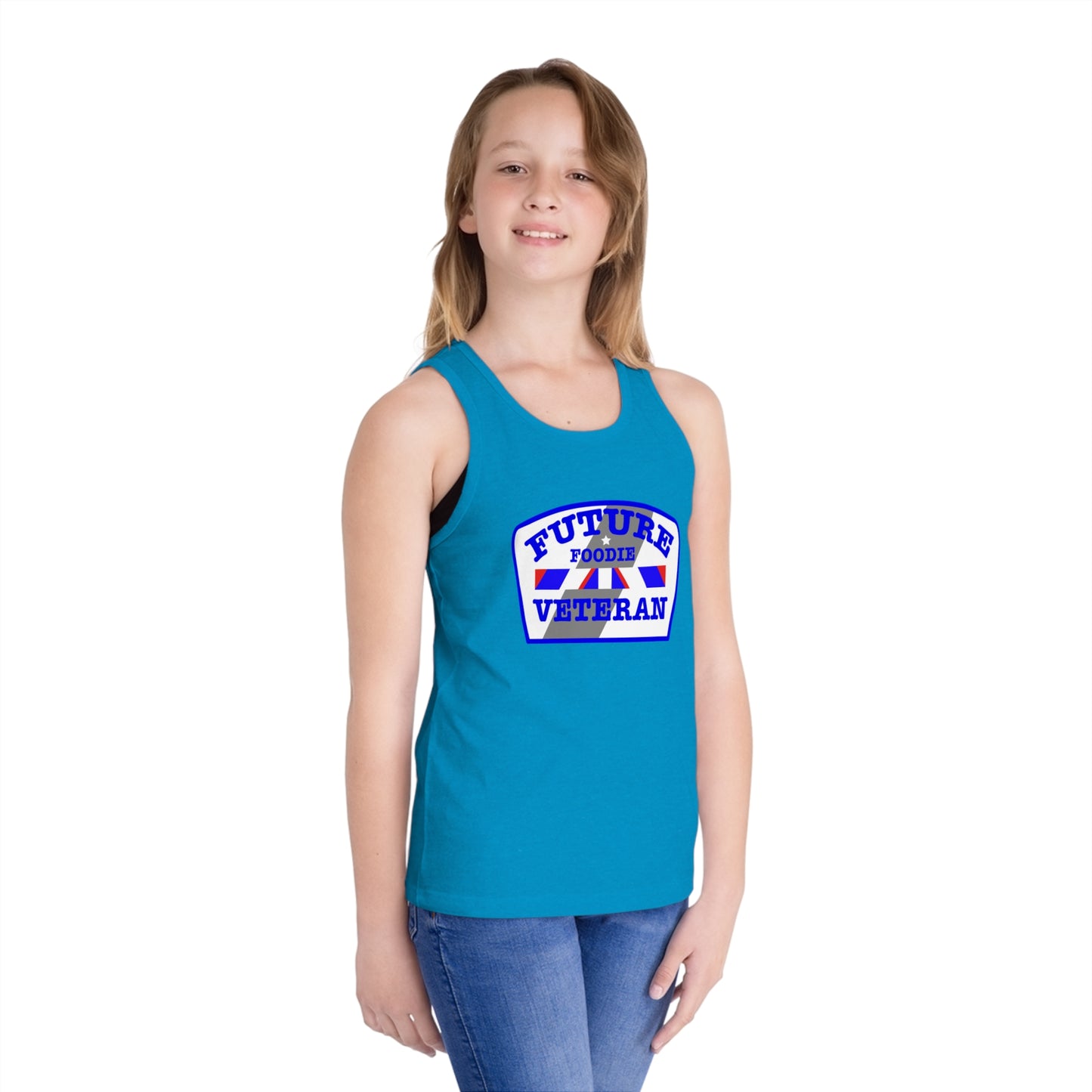 L.O.E.F Future Foodie Veteran Kids Tank Top (Blue)