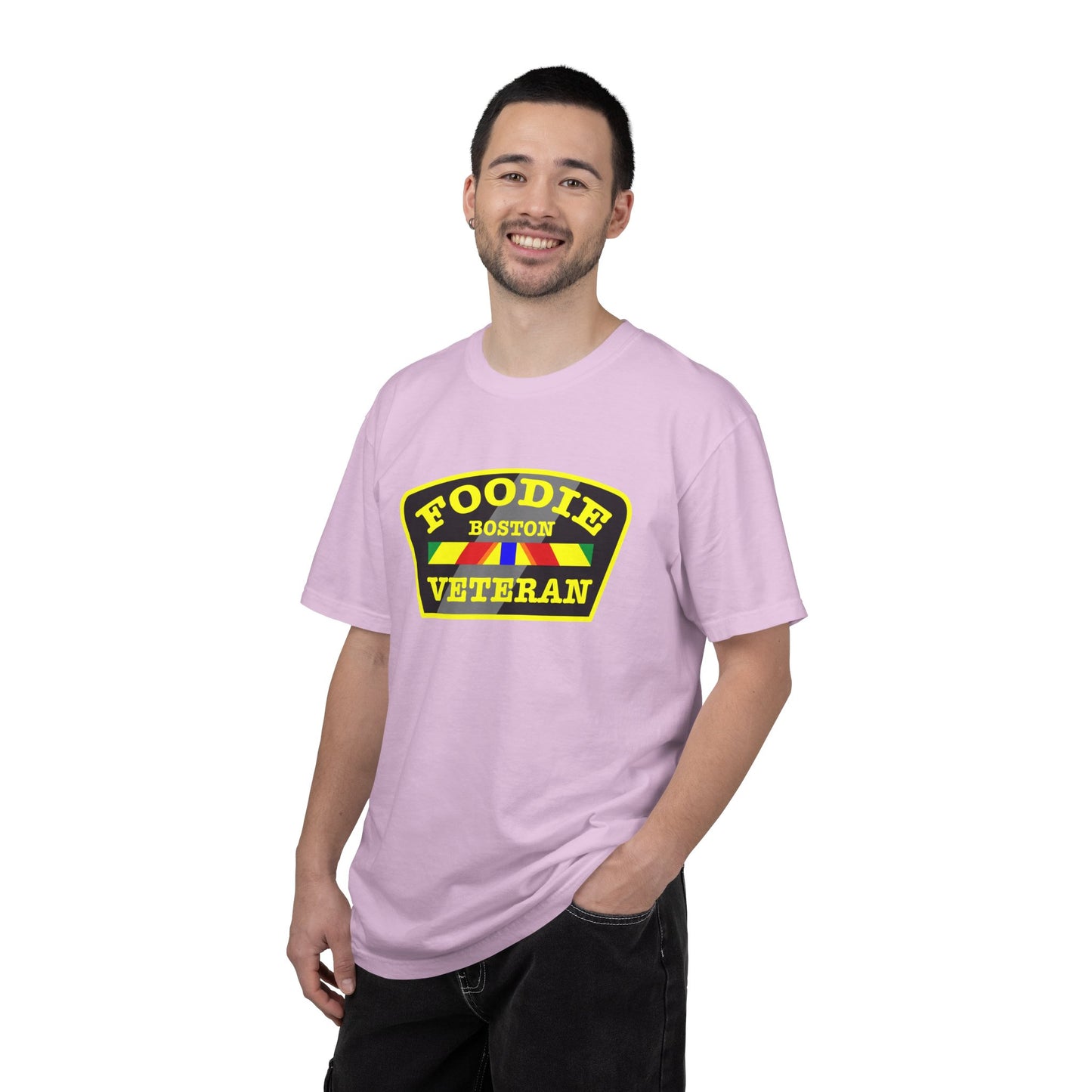 L.O.E.F Foodie Veteran BOSTON Unisex Tee Shirt (Yellow)