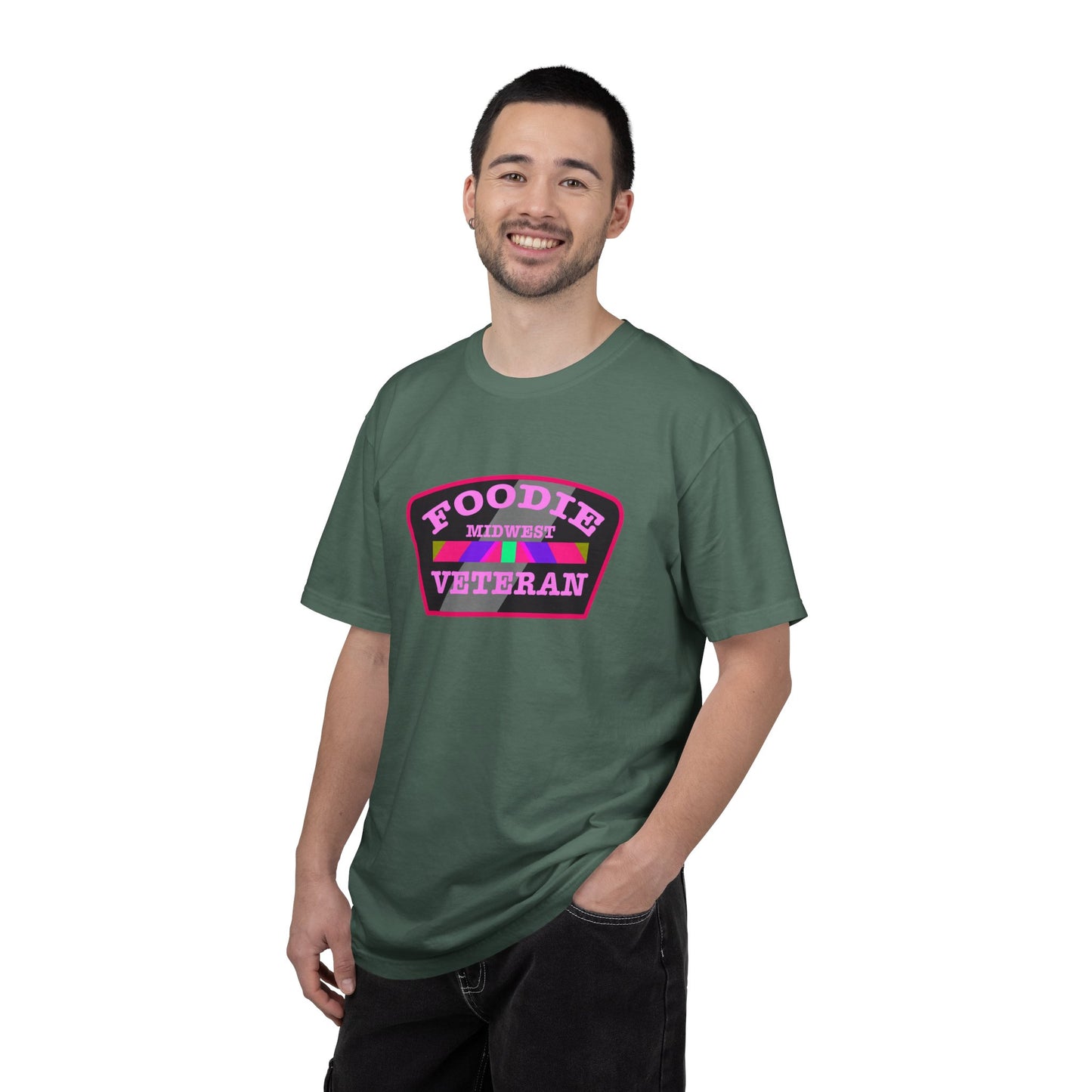 L.O.E.F Foodie Veteran MIDWEST Unisex Tee Shirt (Pink)