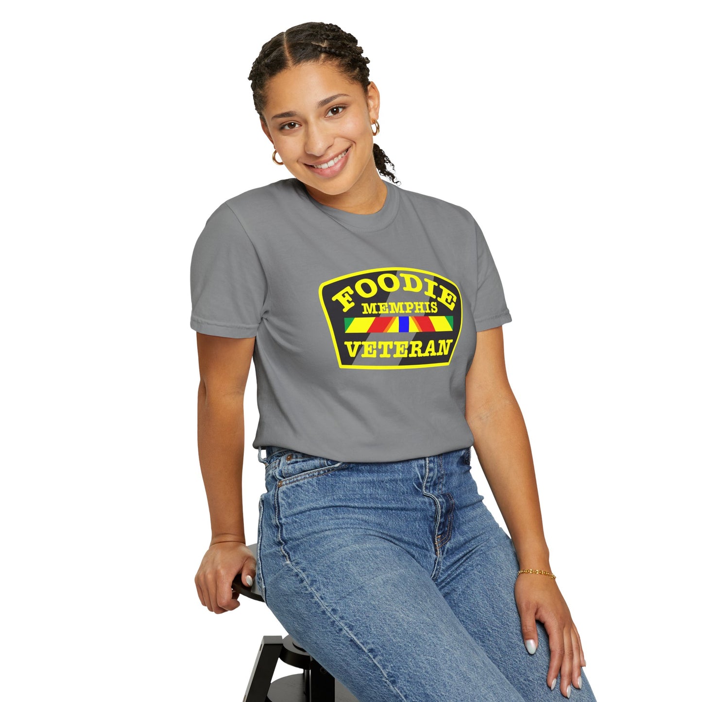 L.O.E.F Foodie Veteran MEMPHIS Unisex Tee Shirt (Yellow)
