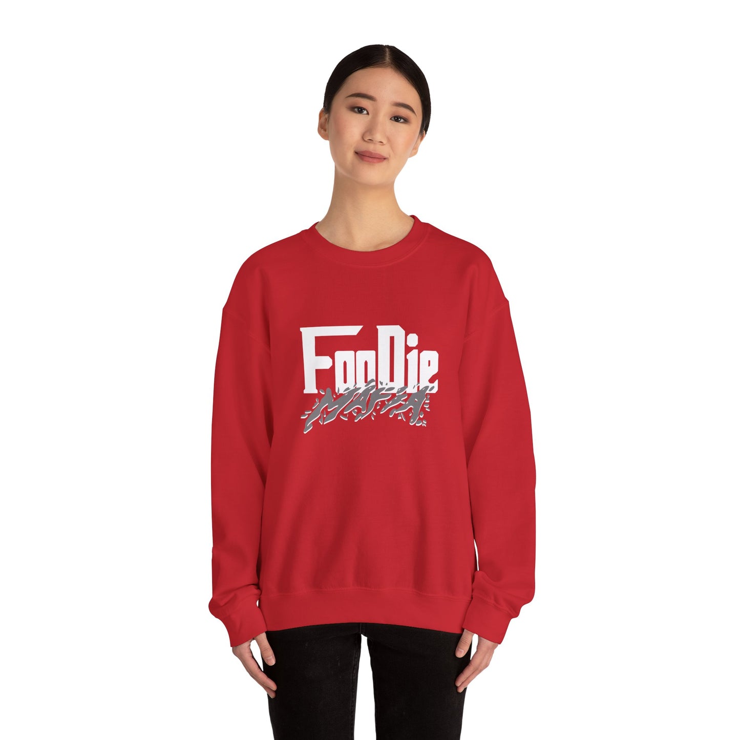 L.O.E.F White Foodie Mafia Unisex Sweatshirt (Grey)