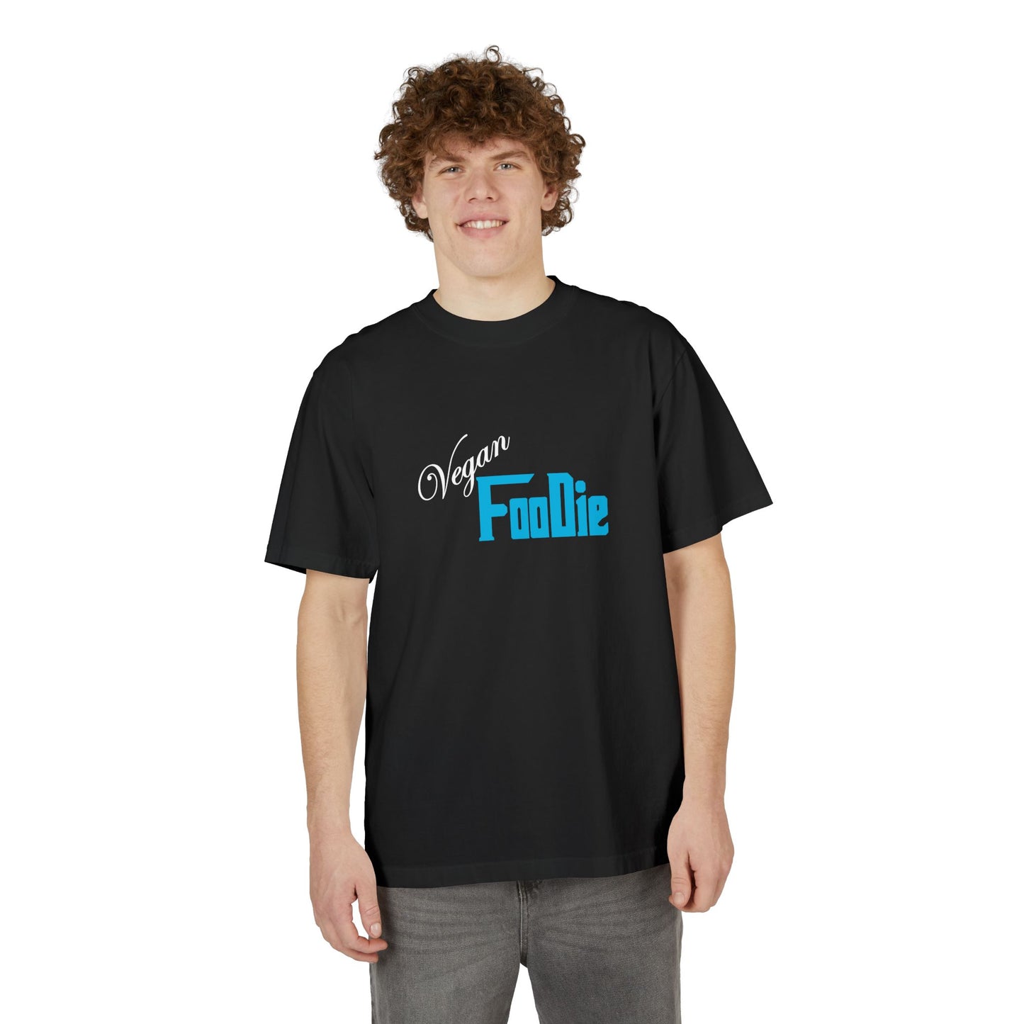 L.O.E.F Unisex Vegan Foodie Tee Shirt (Neon Blue)