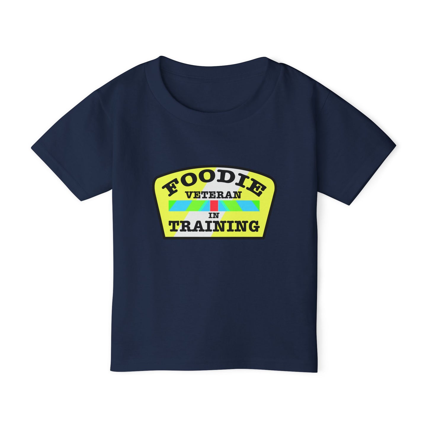 L.O.E.F Foodie Veteran In Training Toddler Tee Shirt (Yellow and Black)