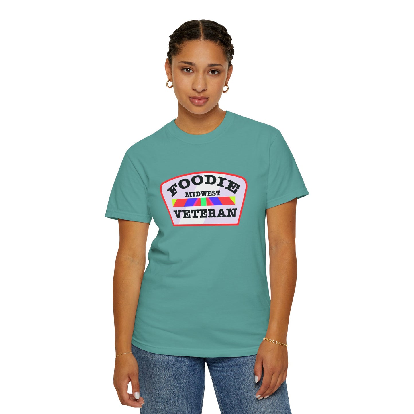 L.O.E.F Foodie Veteran MIDWEST Unisex Tee Shirt (Soft Pink)