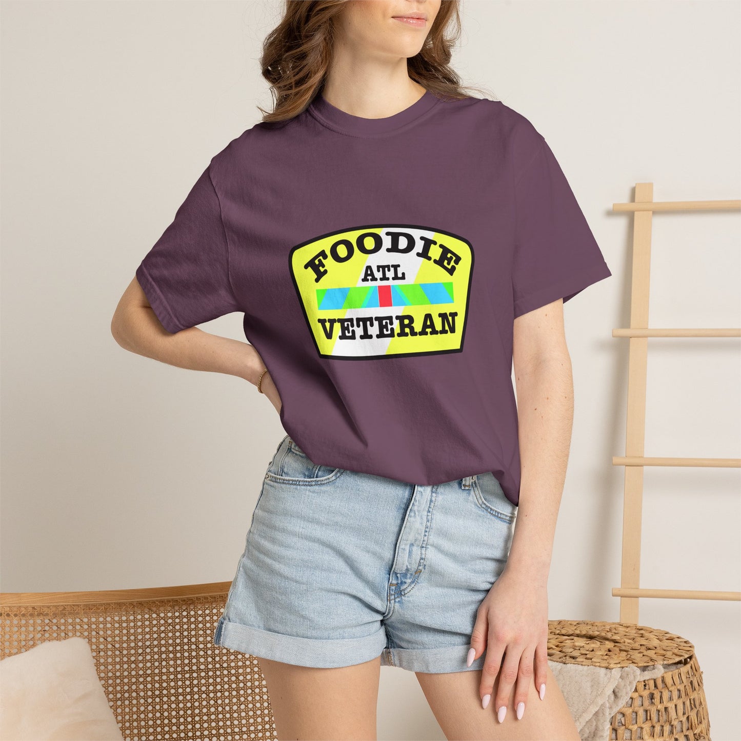 L.O.E.F Foodie Veteran ATL Unisex Tee Shirt (Yellow and Black)