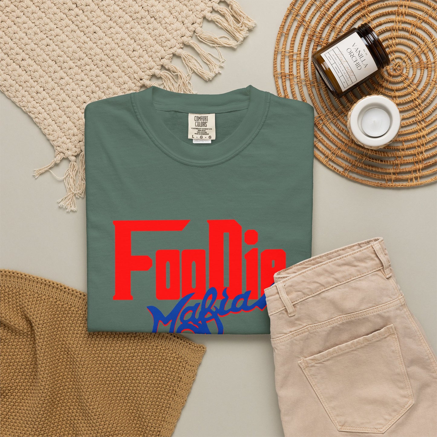 L.O.E.F Red Foodie Mafia Unisex Tee shirt (Cobalt Blue)
