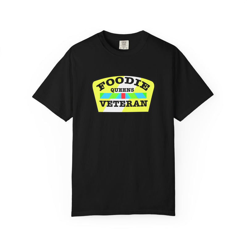 L.O.E.F Foodie Veteran QUEENS Unisex Tee Shirt (Yellow and Black)