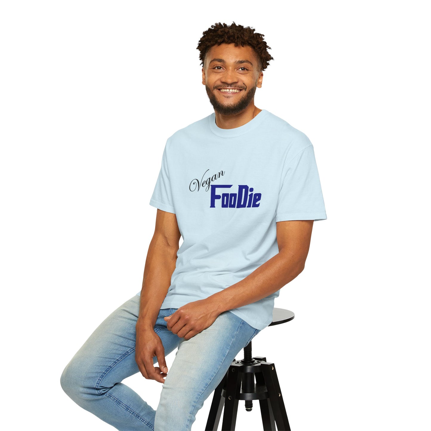 L.O.E.F Unisex Vegan Foodie Tee Shirt (Dark Blue)