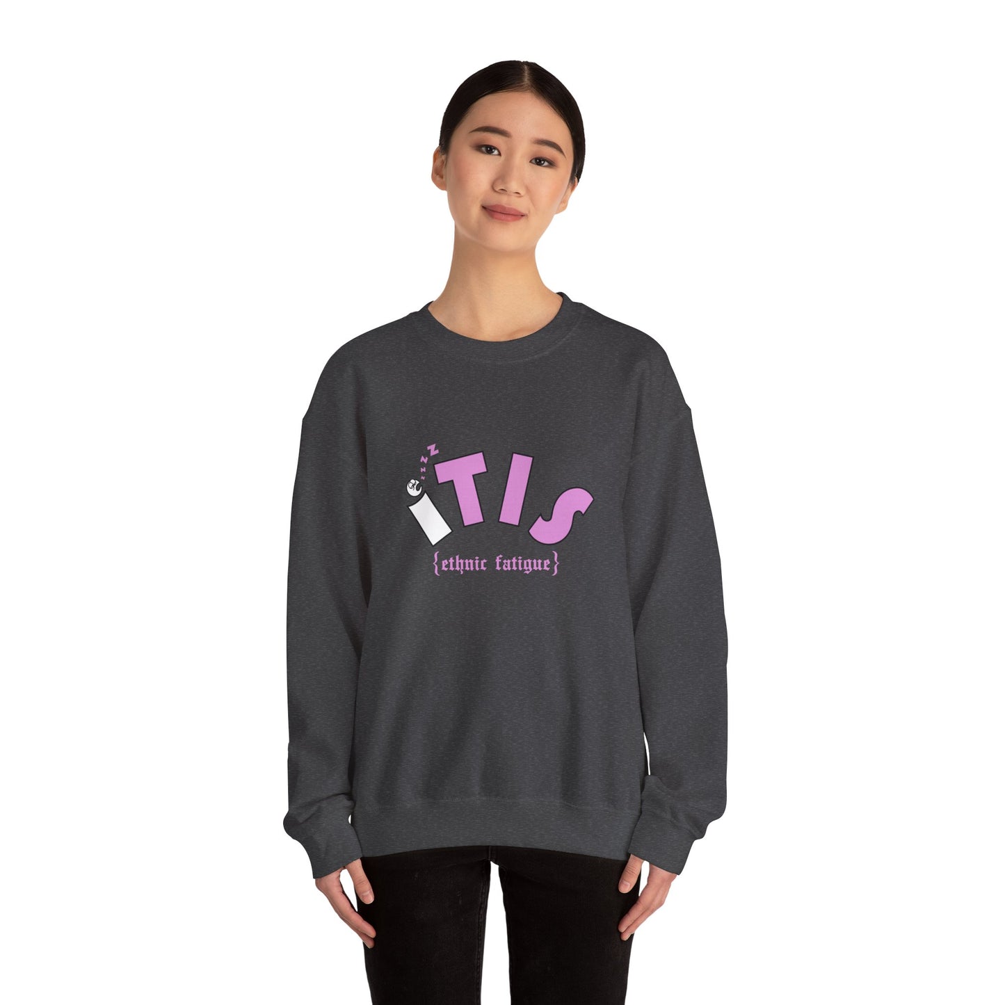 L.O.E.F ITIS Unisex Sweatshirt (White and Pink)