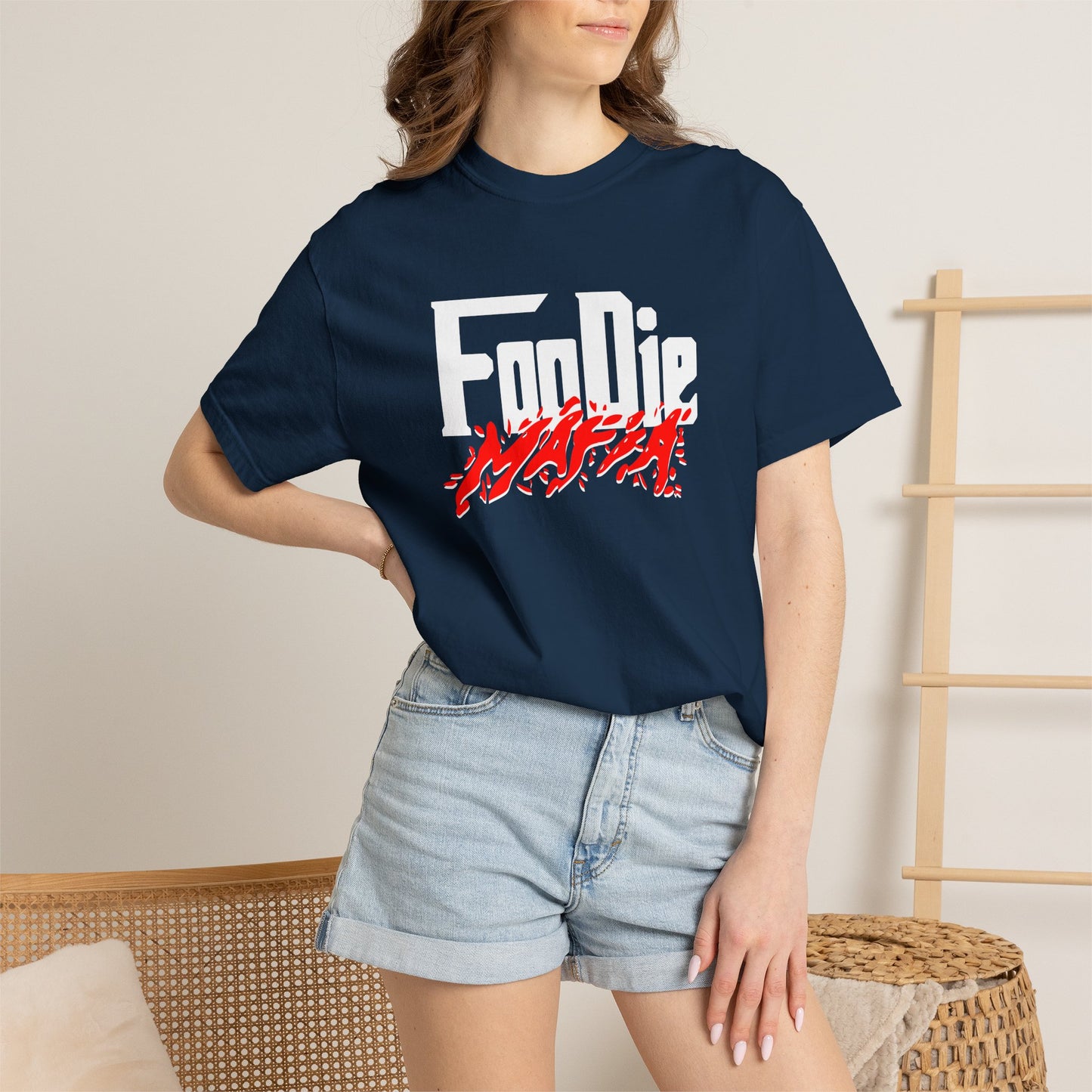 L.O.E.F Foodie Mafia Unisex Tee Shirt  (Red)