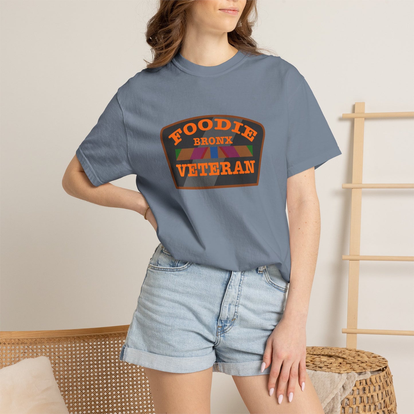L.O.E.F Foodie Veteran Bronx Unisex Tee Shirt (Orange)