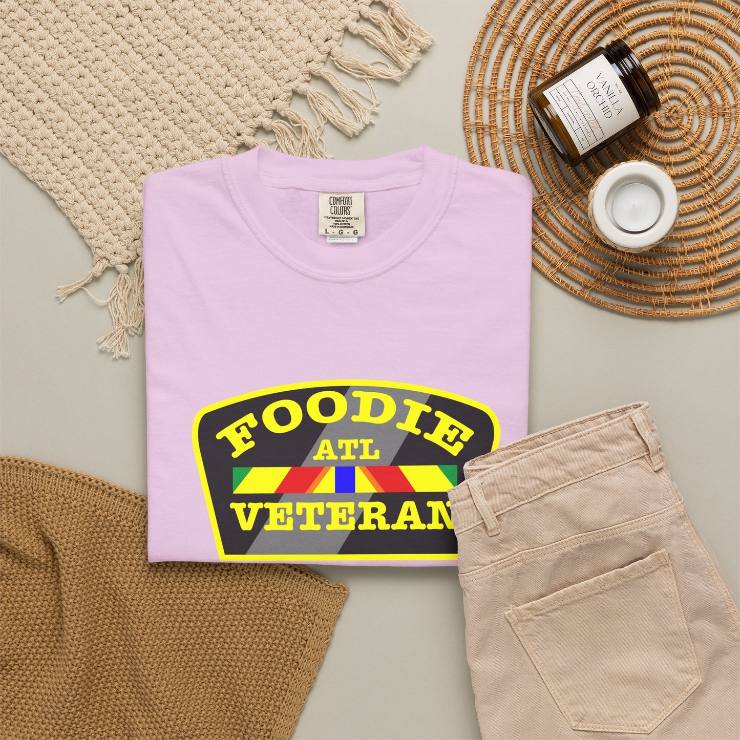 L.O.E.F Foodie Veteran ATL Unisex Tee Shirt (Yellow)