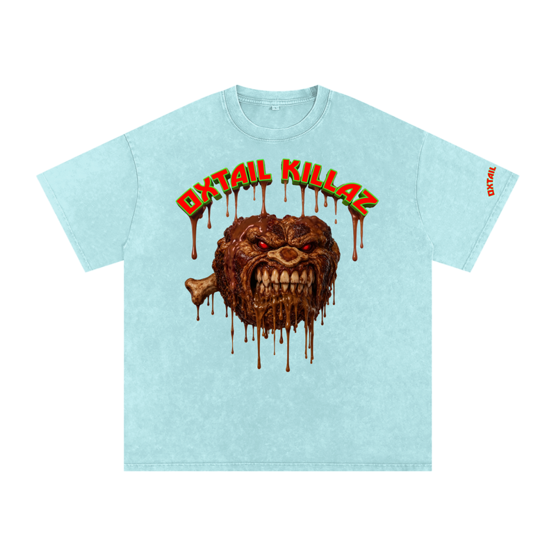 Snow Washed Oversized Cotton T-Shirt