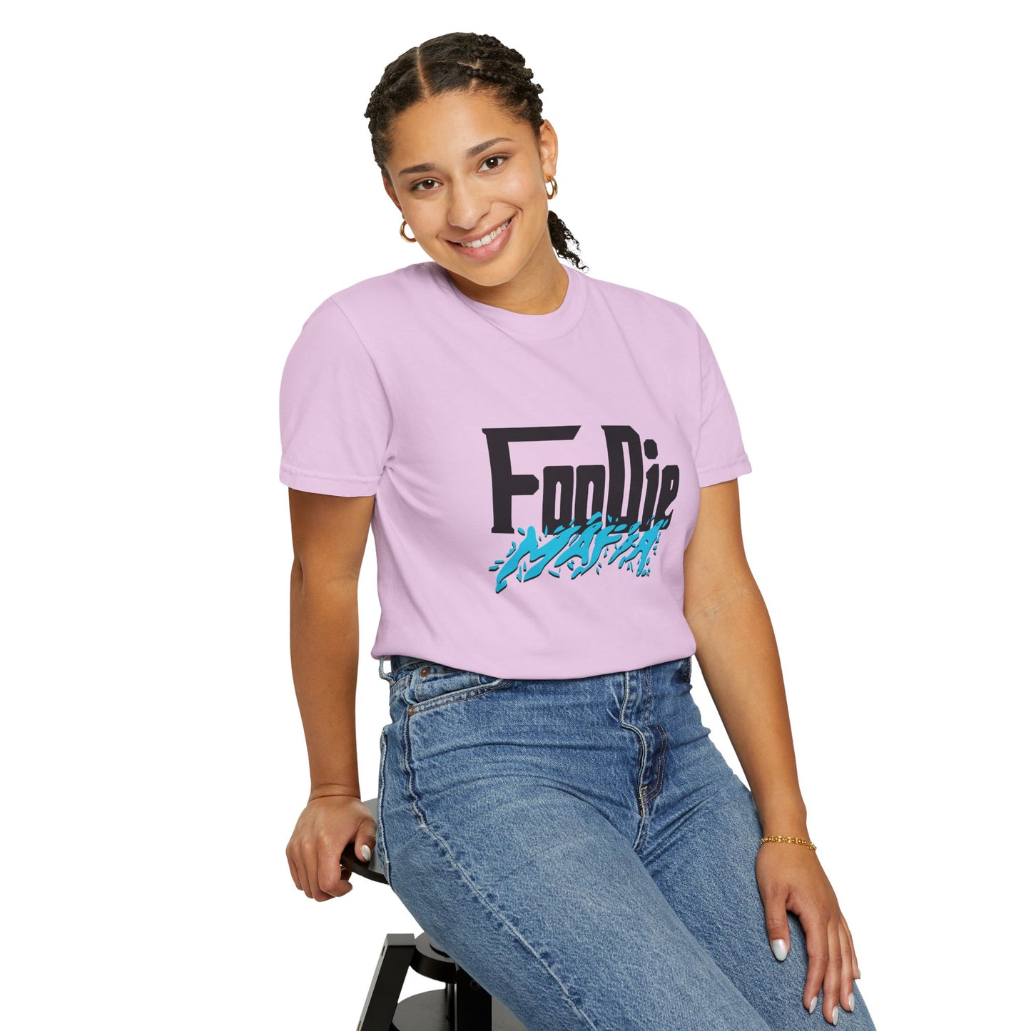 L.O.E.F Foodie Mafia Unisex Tee Shirt (Aqua Blue)
