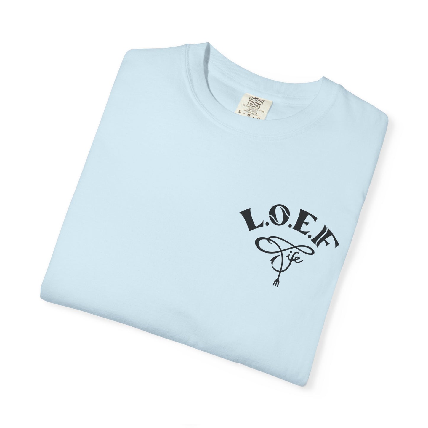 L.O.E.F Foodie 4Life Vegan Unisex Tee Shirt (Sky Blue)