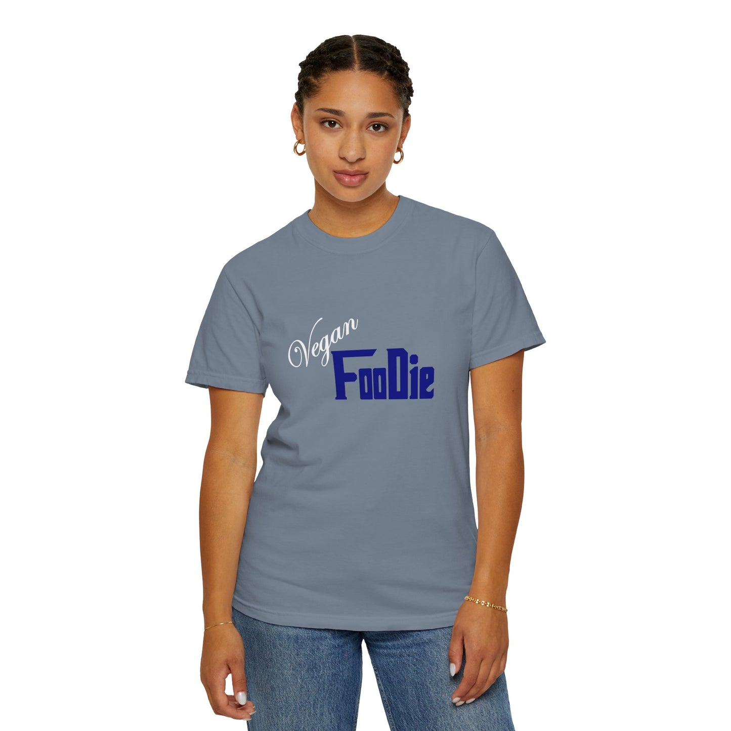L.O.E.F Unisex Vegan Foodie Tee Shirt (Dark Blue)