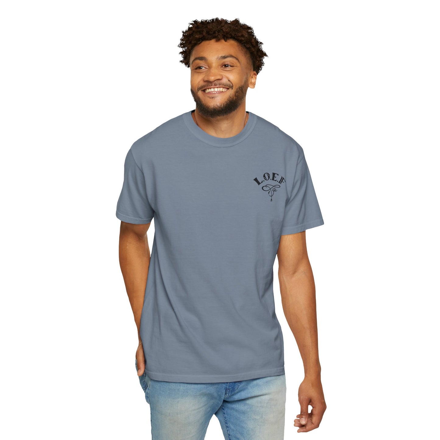 L.O.E.F LIFESTYLE OF EVERYDAY FOODIES Unisex Tee Shirt (Black)