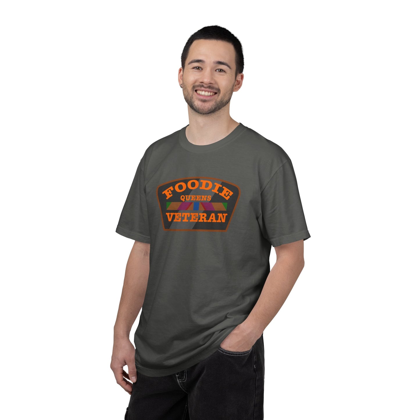 L.O.E.F Foodie Veteran QUEENS Unisex Tee Shirt (Orange)