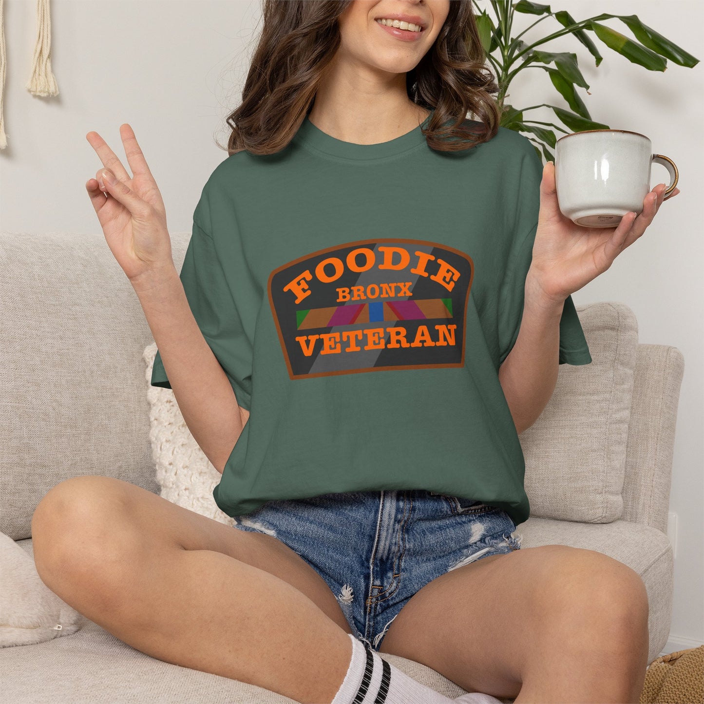 L.O.E.F Foodie Veteran Bronx Unisex Tee Shirt (Orange)