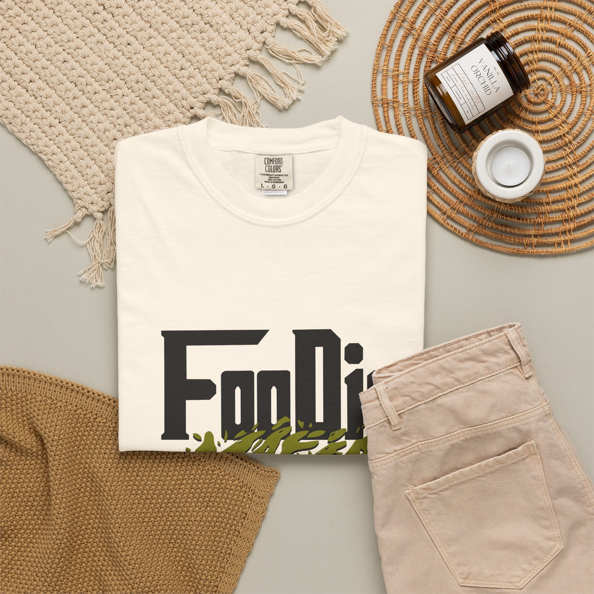 L.O.E.F Foodie Mafia Tee Shirt (Olive Green)