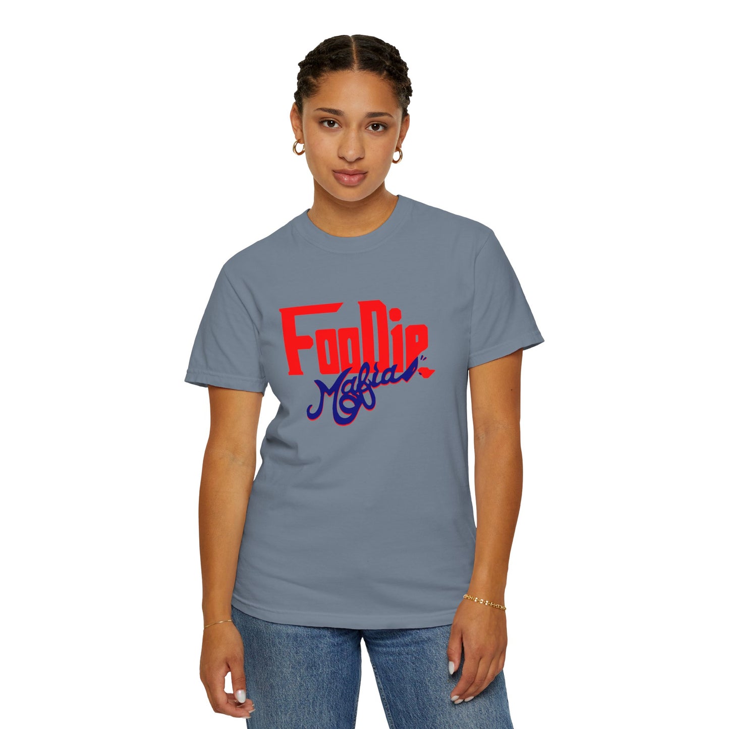 L.O.E.F Red Foodie Mafia Unisex Tee shirt (Dark Blue)